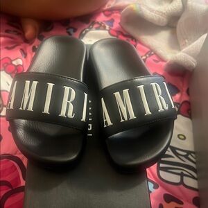 AMIRI Black Slide Sandals